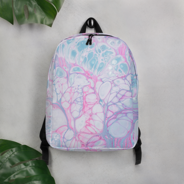 all-over-print-minimalist-backpack-white-front-6259599e98fe6.png Abstract Bubbles Backpack