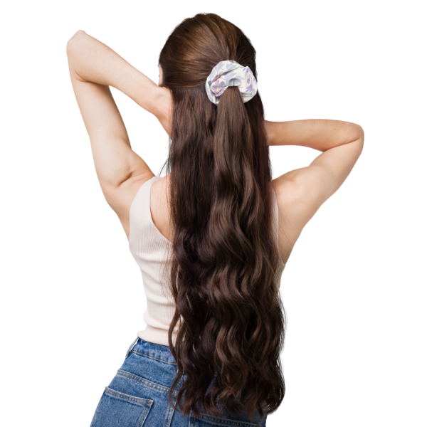 all-over-print-scrunchie-white-back-62d3c0b0b1913.png Purple floral Scrunchie