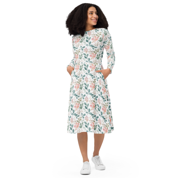 all-over-print-long-sleeve-midi-dress-white-front-632f67b100213.png Floral Long Sleeve Dress