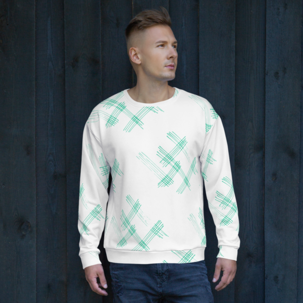 all-over-print-unisex-sweatshirt-white-front-63713183a8930.png Blue #Hastag Sweatshirt