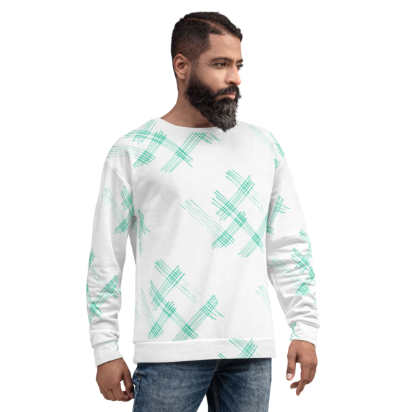all-over-print-unisex-sweatshirt-white-front-63713183a9190.png Blue #Hastag Sweatshirt
