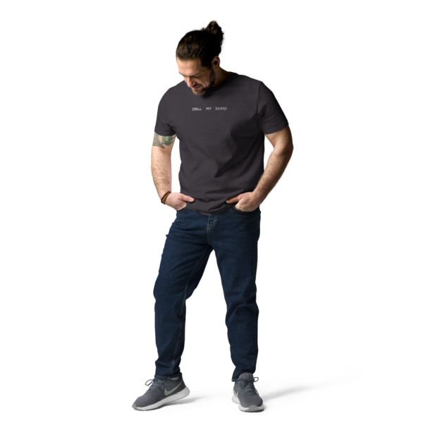 unisex-organic-cotton-t-shirt-anthracite-front-2-636ff210ad603.png Smell My Beard cotton t-shirt