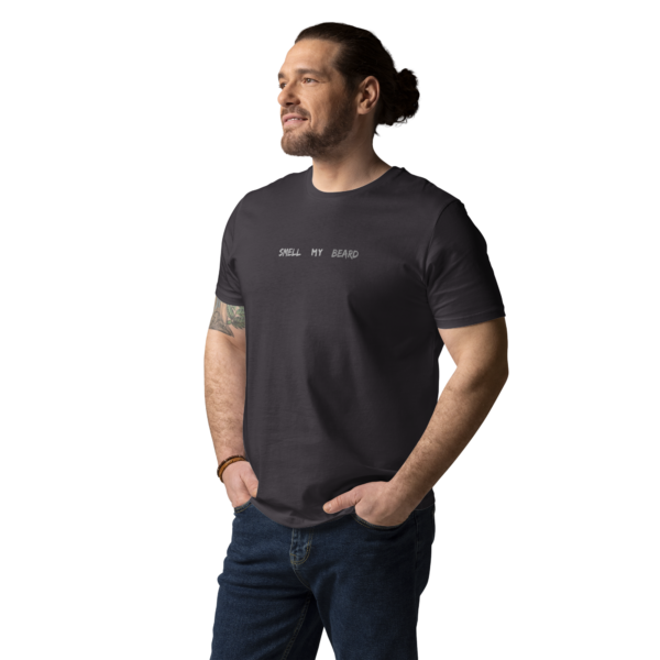 unisex-organic-cotton-t-shirt-anthracite-front-636ff210ad050.png Smell My Beard cotton t-shirt