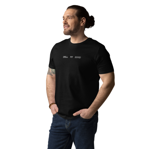 unisex-organic-cotton-t-shirt-black-front-636ff210ab7fd.png Smell My Beard cotton t-shirt