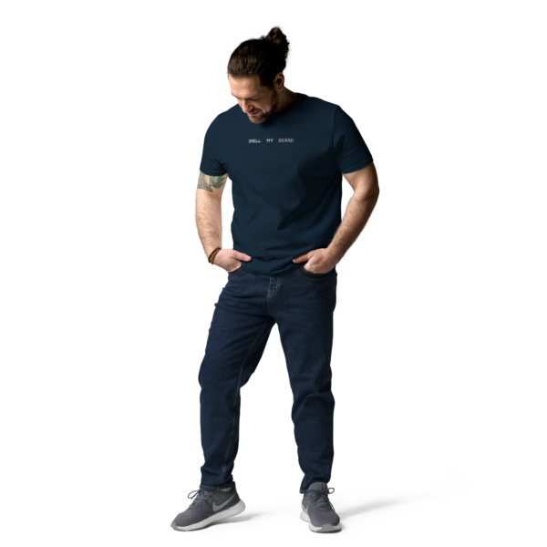 unisex-organic-cotton-t-shirt-french-navy-front-2-636ff210aca23.png Smell My Beard cotton t-shirt