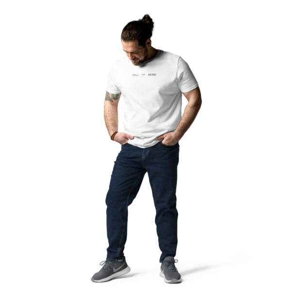 unisex-organic-cotton-t-shirt-white-front-2-636ff210ae3a2.png Smell My Beard cotton t-shirt