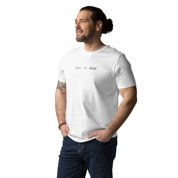unisex-organic-cotton-t-shirt-white-front-636ff210adc5f.png Smell My Beard cotton t-shirt