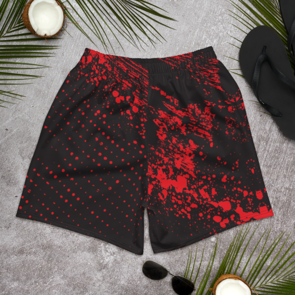 all-over-print-mens-recycled-athletic-shorts-white-back-63b02aae06525-1.png Black and Red Painted Men's Athletic Shorts