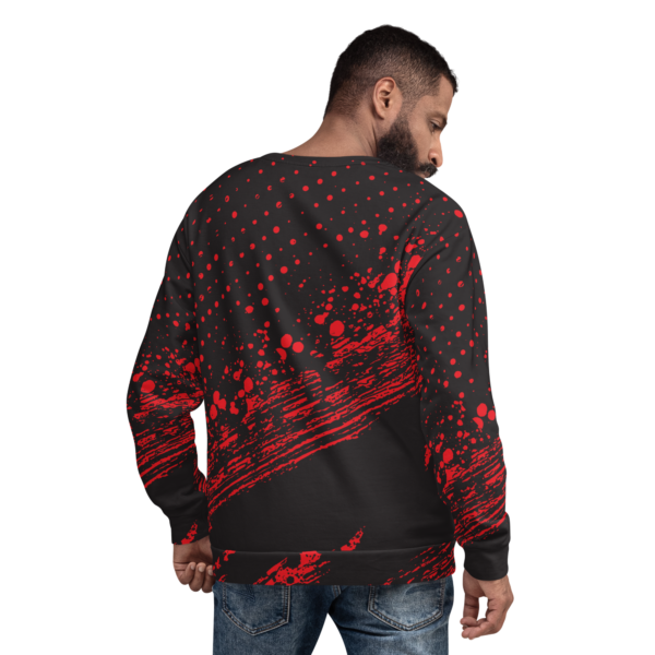 all-over-print-unisex-sweatshirt-white-back-63b02ee7033aa.png Red and Black Brushed Painted Sweatshirt
