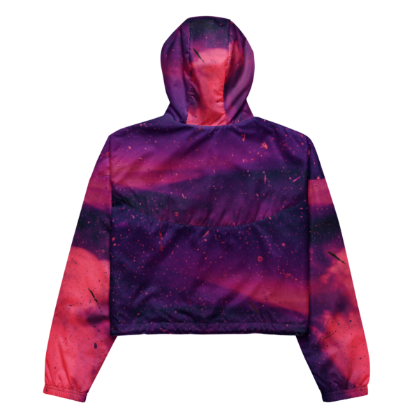 all-over-print-womens-cropped-windbreaker-black-back-638cd99e61bfc.png Purple Galaxy Painted Women’s cropped windbreaker