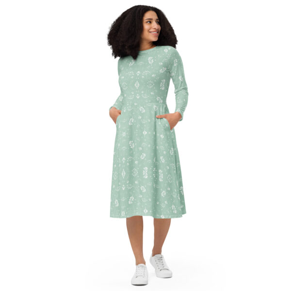 all-over-print-long-sleeve-midi-dress-white-front-68a4a0cea599f.jpg Light Green Floral long sleeve midi dress