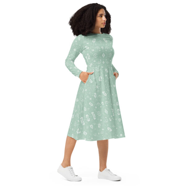 all-over-print-long-sleeve-midi-dress-white-right-front-68a4a0cea6444.jpg Light Green Floral long sleeve midi dress