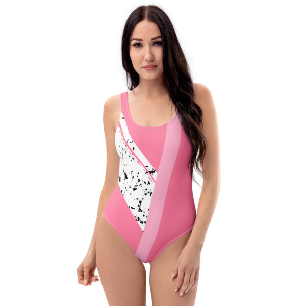 all-over-print-one-piece-swimsuit-white-front-68a2fd5733334.jpg Pink Striped Painted Pattern One-Piece Swimsuit