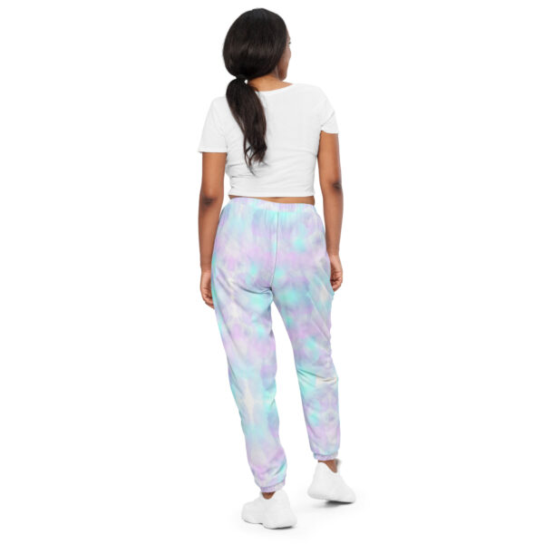 all-over-print-unisex-track-pants-black-back-689cd44b9b714.jpg Light Blue & Purple Cloudy track pants
