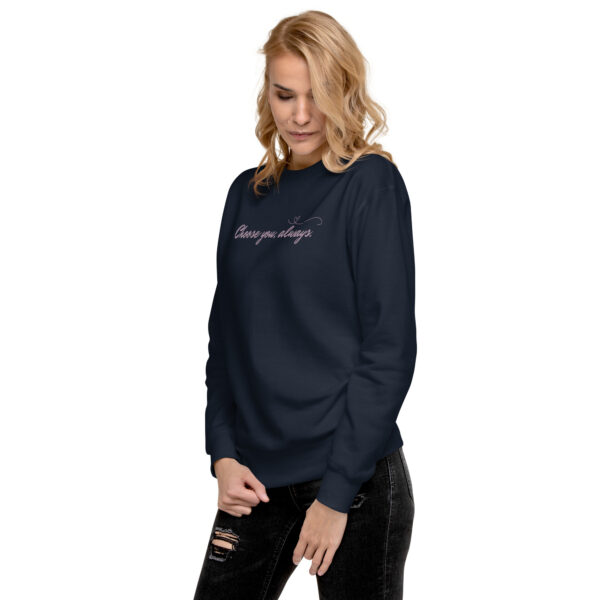unisex-premium-sweatshirt-navy-blazer-left-front-6894f516a28ad.jpg Choose You, Always Premium Sweatshirt