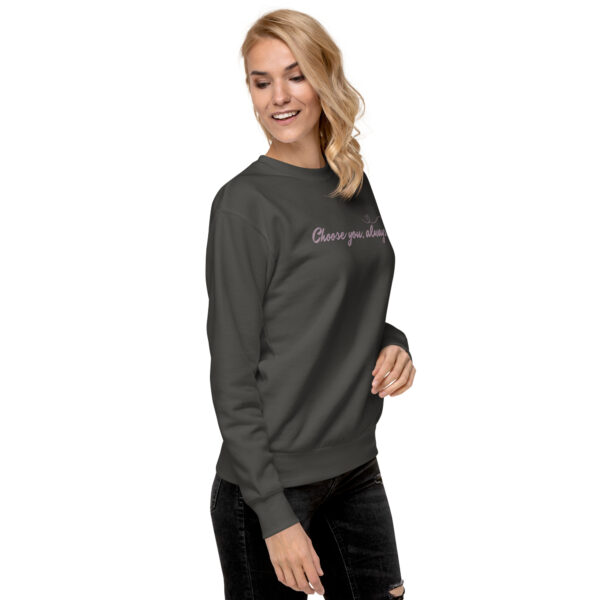 unisex-premium-sweatshirt-vintage-black-right-front-6894f516c3da5.jpg Choose You, Always Premium Sweatshirt