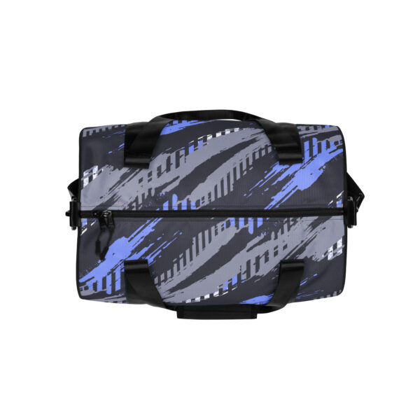 all-over-print-gym-bag-white-top-68c9239557079.jpg Blue and Grey Brush Stroke Pattern Gym Bag