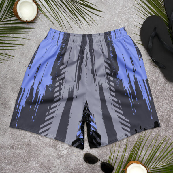 all-over-print-unisex-athletic-long-shorts-white-back-68c3d14cd015d.jpg Blue and Grey Paint Art Athletic Long Shorts