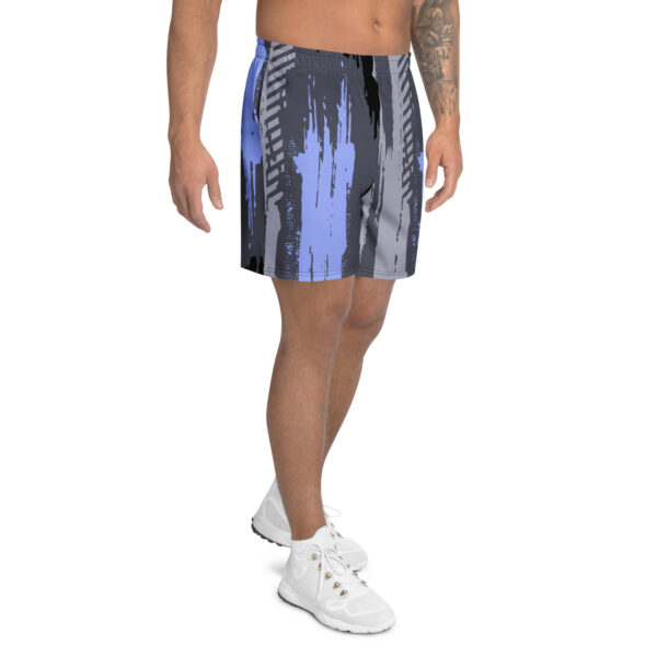 all-over-print-unisex-athletic-long-shorts-white-right-68c3d14cd030c.jpg Blue and Grey Paint Art Athletic Long Shorts