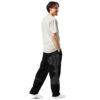 all-over-print-unisex-wide-leg-joggers-white-right-back-68c1e62f527d2.jpg Black and Grey Brush Stroke Pattern Wide-Leg Joggers