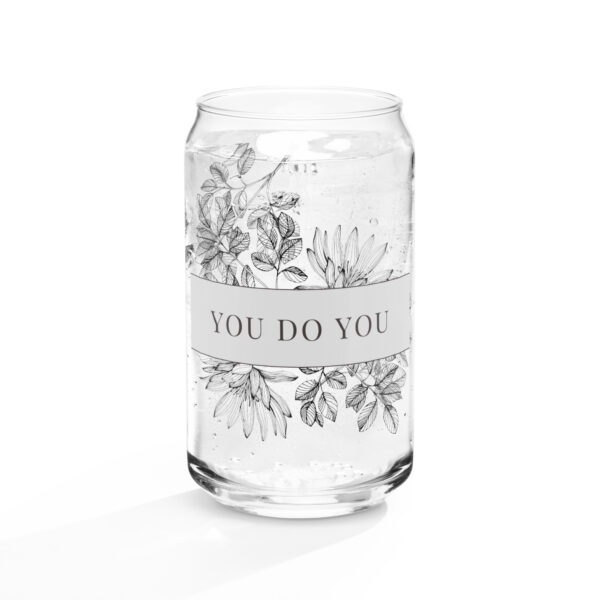 You Do You Floral Can-Shaped Glass You Do You Floral Can-Shaped Glass