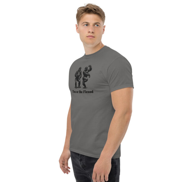 unisex-classic-tee-charcoal-left-front-68b7e8b5944a9.jpg Flex Or Be Flexed classic tee