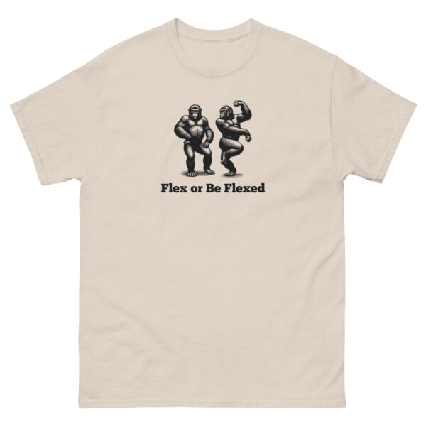 unisex-classic-tee-natural-front-68b7e8b5eee0e.jpg Flex Or Be Flexed classic tee