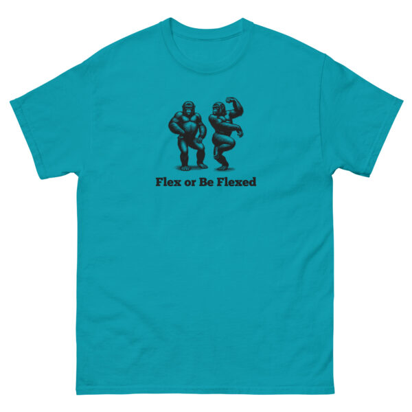 unisex-classic-tee-tropical-blue-front-68b7e8b5b9c5b.jpg Flex Or Be Flexed classic tee