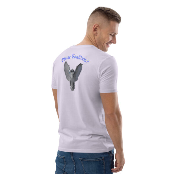unisex-organic-cotton-t-shirt-lavender-right-back-68b74a1bddbd4.jpg Divine Confidence organic cotton t-shirt