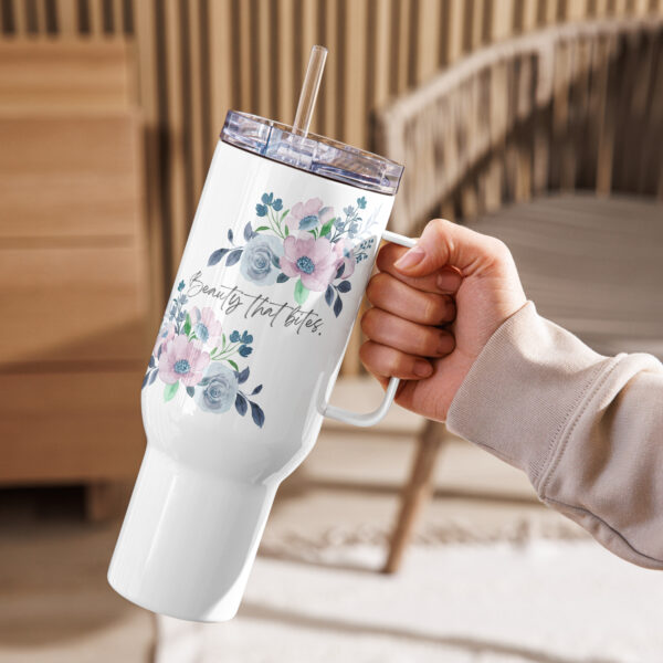 travel-mug-with-a-handle-white-40-oz-left-68f16083c6879.jpg Beauty That Bites Travel Mug With a Handle