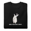 unisex-premium-sweatshirt-black-front-68e9326623497.jpg Mind Your Own Carrot Premium Sweatshirt