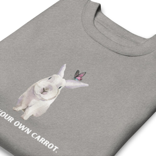 unisex-premium-sweatshirt-carbon-grey-zoomed-in-68e932665f699.jpg Mind Your Own Carrot Premium Sweatshirt