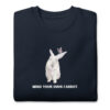 unisex-premium-sweatshirt-navy-blazer-front-68e932663e0dd.jpg Mind Your Own Carrot Premium Sweatshirt