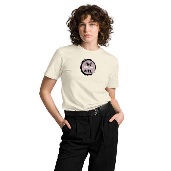 unisex-premium-t-shirt-natural-front-68e56b448160f.jpg May Contain Beer premium t-shirt