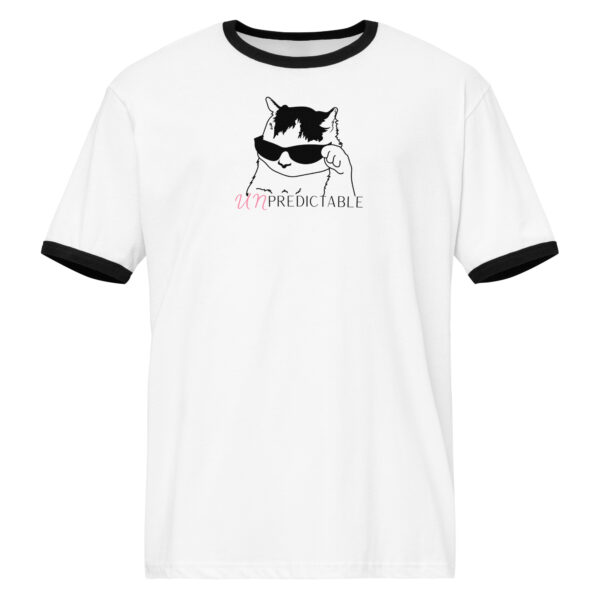 unisex-ringer-t-shirt-white-black-front-690e33f4e9a83.jpg Unpredictable Ringer T-shirt