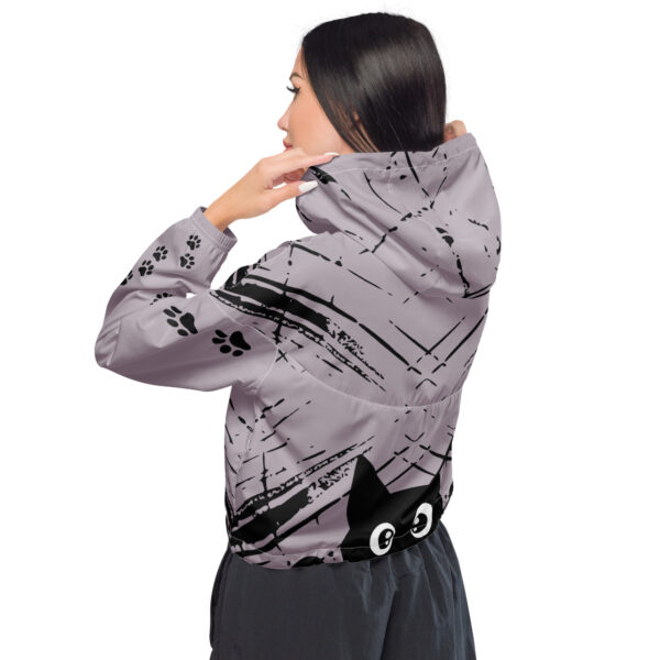 Curious Cat Women’s Cropped Windbreaker Curious Cat Women’s Cropped Windbreaker
