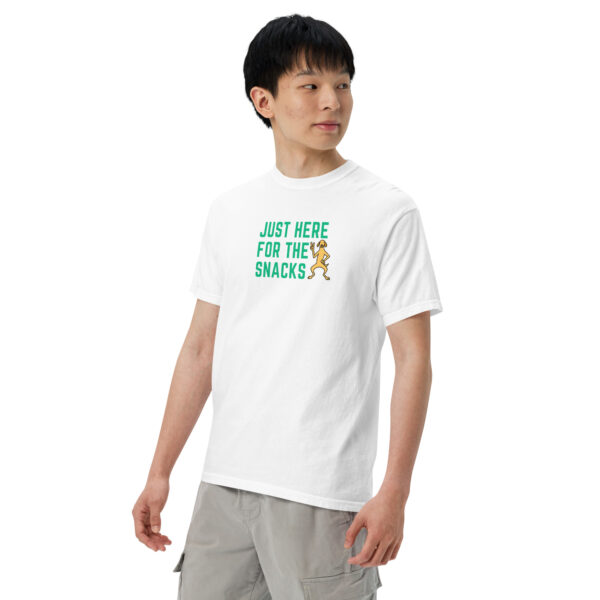 unisex-garment-dyed-heavyweight-t-shirt-white-left-front-6932db5e7e53a.jpg Just Here For The Snacks Garment-dyed Heavyweight T-shirt