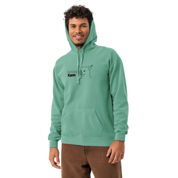 unisex-garment-dyed-hooded-sweatshirt-i-comfort-colors-1567-seafoam-front-69383e2bd4f8a.jpg Not Today Garment-dyed Hoodie
