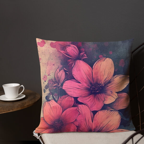 Painted Bloom Premium Pillow Painted Bloom Premium Pillow