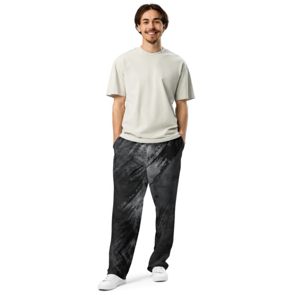 all-over-print-unisex-wide-leg-joggers-white-front-69f1af256566d.jpg Black Rush Stroke Wide-leg Joggers