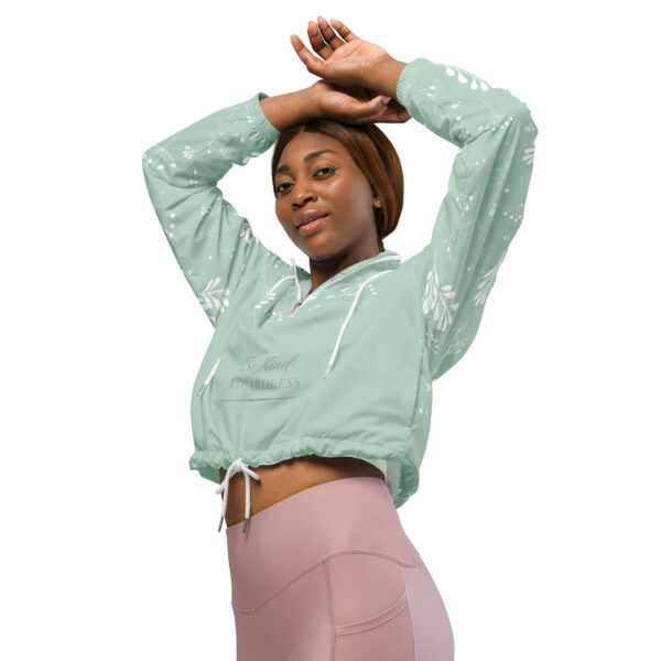 all-over-print-womens-cropped-windbreaker-white-left-front-69dd31276cd25.jpg Women’s Be Kind Copped Windbreaker