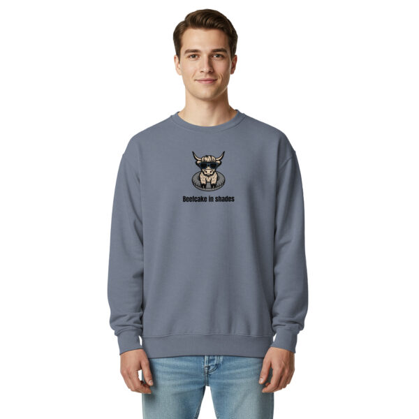 unisex-garment-dyed-sweatshirt-blue-jean-front-69db36ff60801.jpg Beefcake In Shades Garment-dyed Sweatshirt