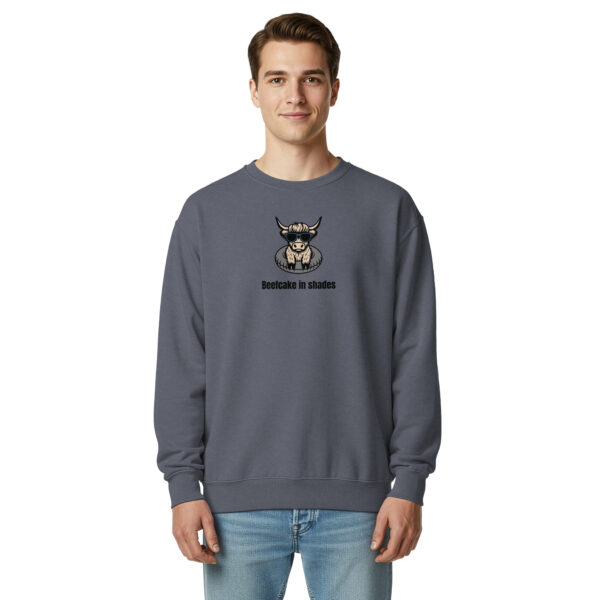 unisex-garment-dyed-sweatshirt-denim-front-69db36ff53835.jpg Beefcake In Shades Garment-dyed Sweatshirt