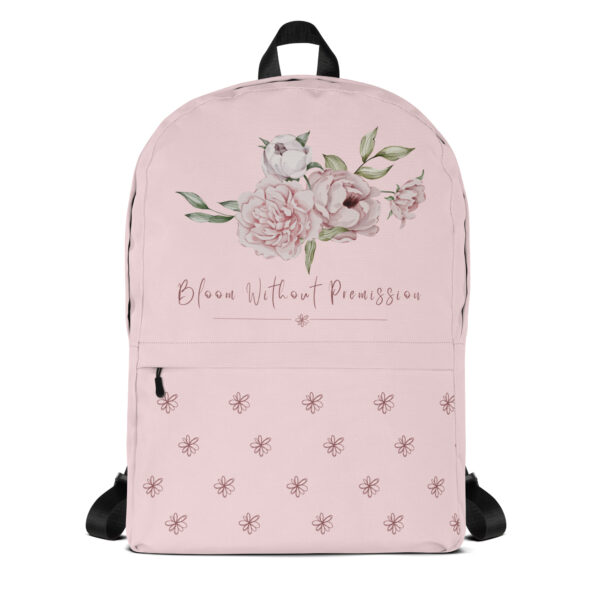 all-over-print-backpack-white-front-69f41dfdc6279.jpg Bloom Without Premission Backpack