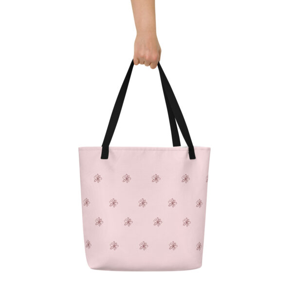 all-over-print-large-tote-bag-w-pocket-black-back-69f43753235a9.jpg Bloom Without Premission Large Tote Bag