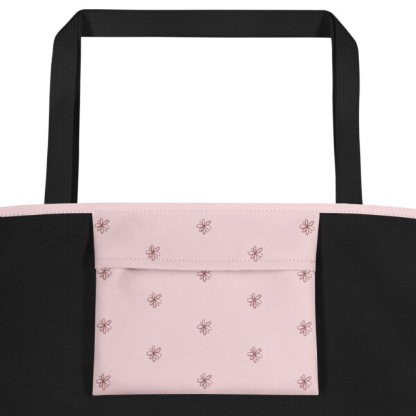 all-over-print-large-tote-bag-w-pocket-black-inside-pocket-69f437532332e.jpg Bloom Without Premission Large Tote Bag