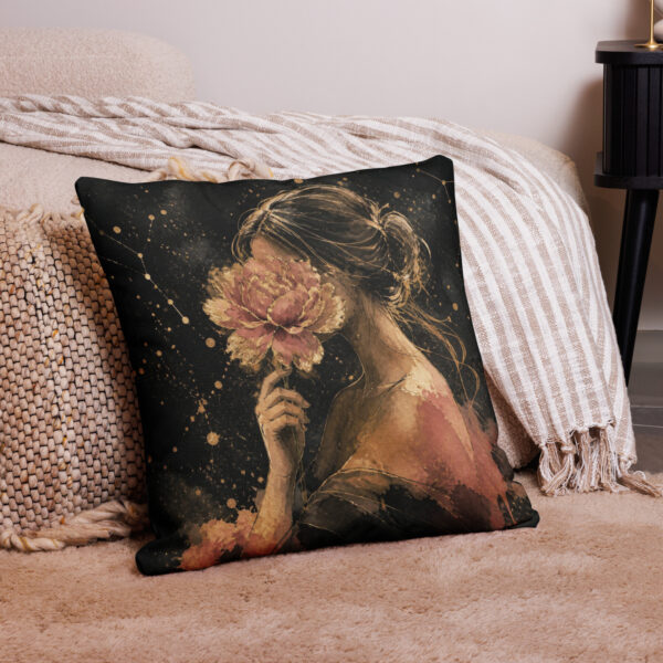 Hidden Flower Face Premium Pillow Hidden Flower Face Premium Pillow